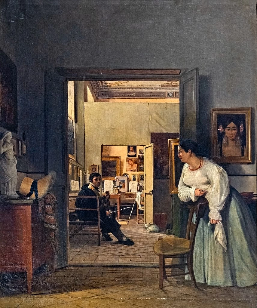 Jean Alaux - L'atelier di Ingres a Roma 1818, Museo Ingres, Montauban